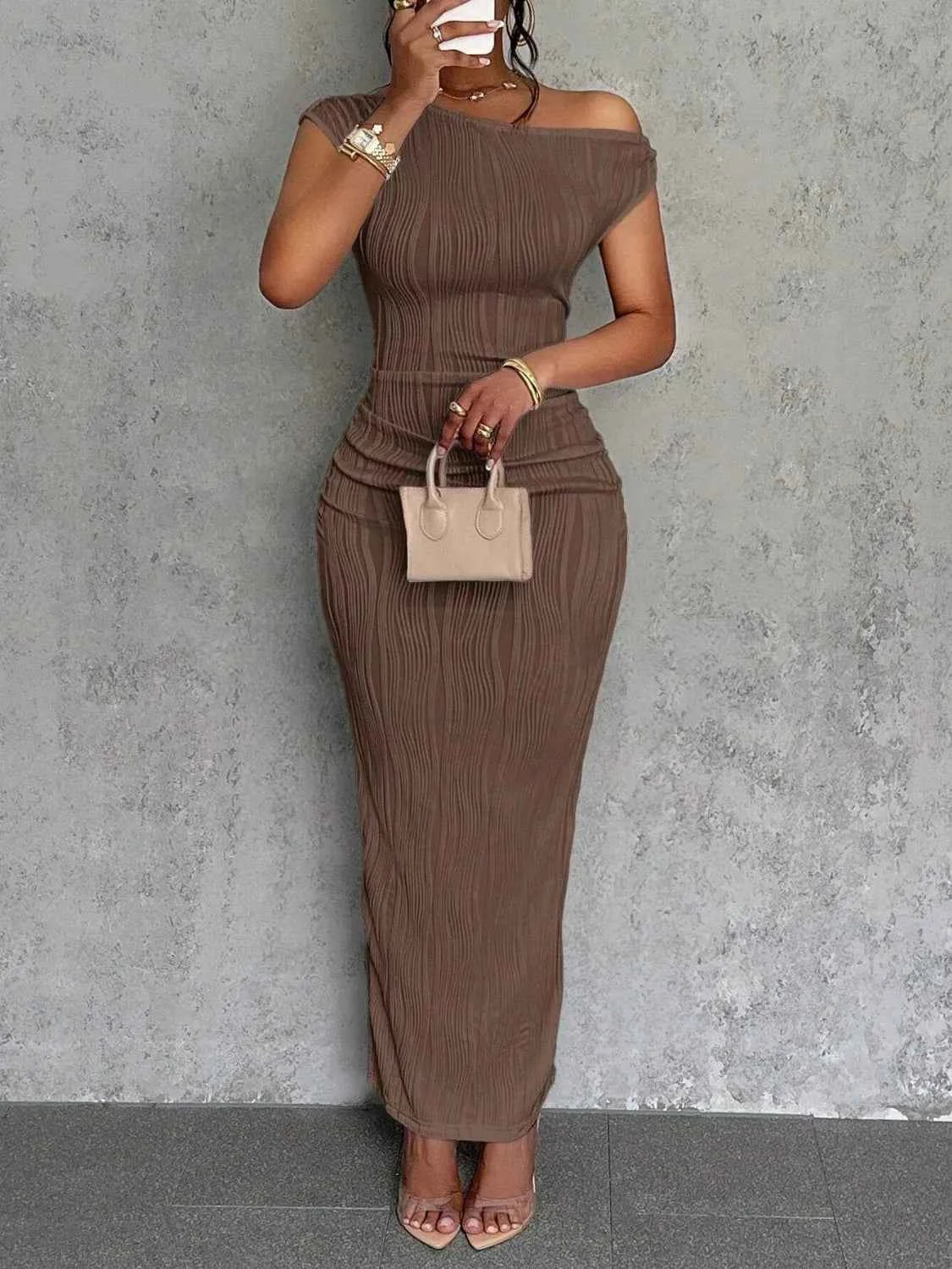 Textured Shoulder Dress
