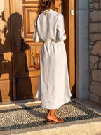 Button Down Shirt Dress with Belt - The Nicole - Tayan Dress Co.