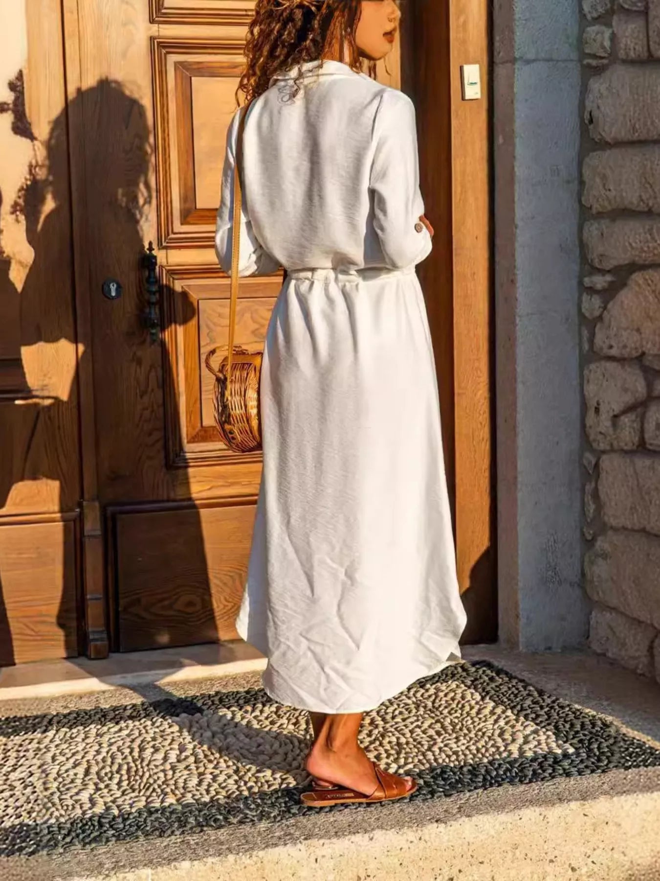 Button Down Shirt Dress with Belt - The Nicole - Tayan Dress Co.