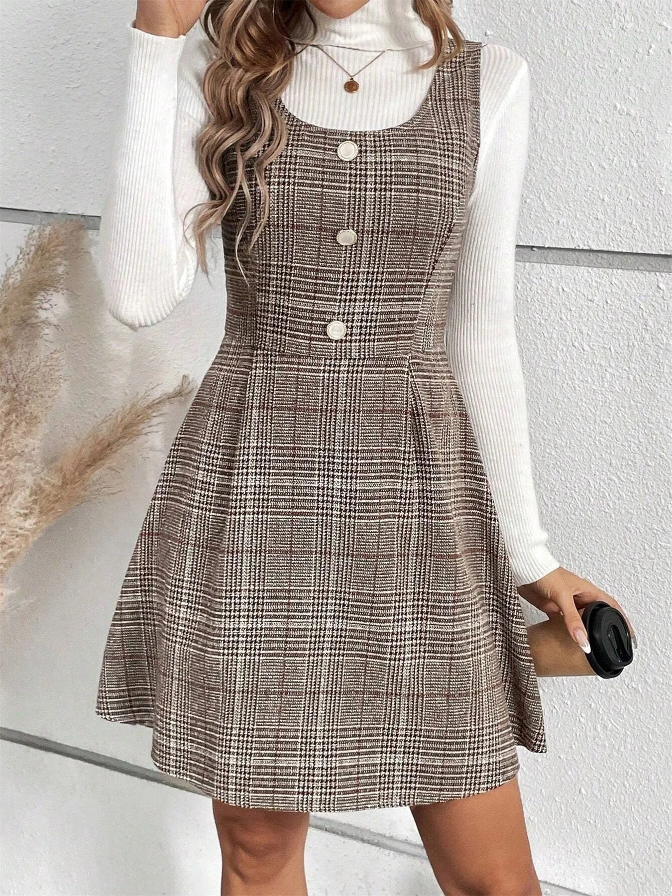 Plaid Strap Dress - The Nicole - Tayan Dress Co.