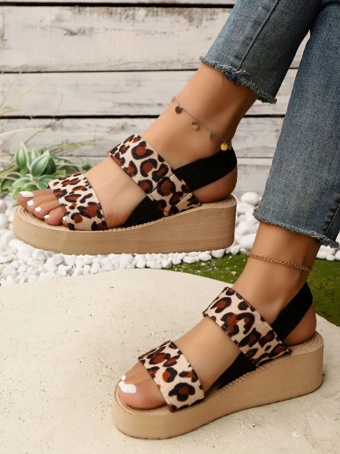 Open Toe Wedge Sandals - The Nicole - Tayan Dress Co.