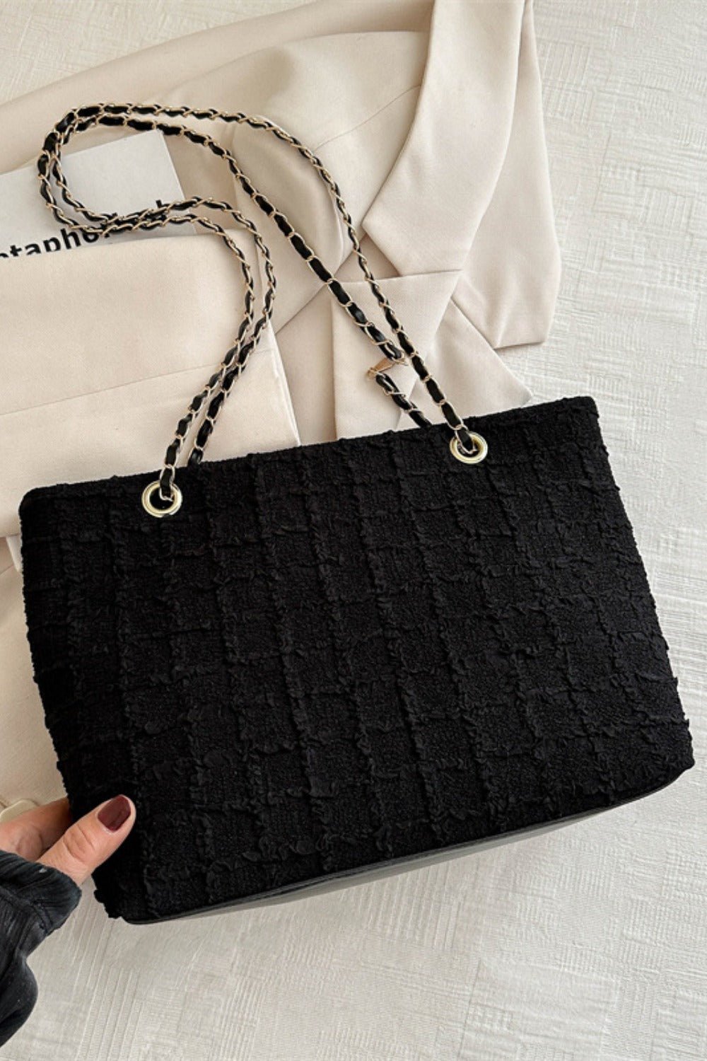 Polyester Texture Chain Tote bag - TNT Dress Co.