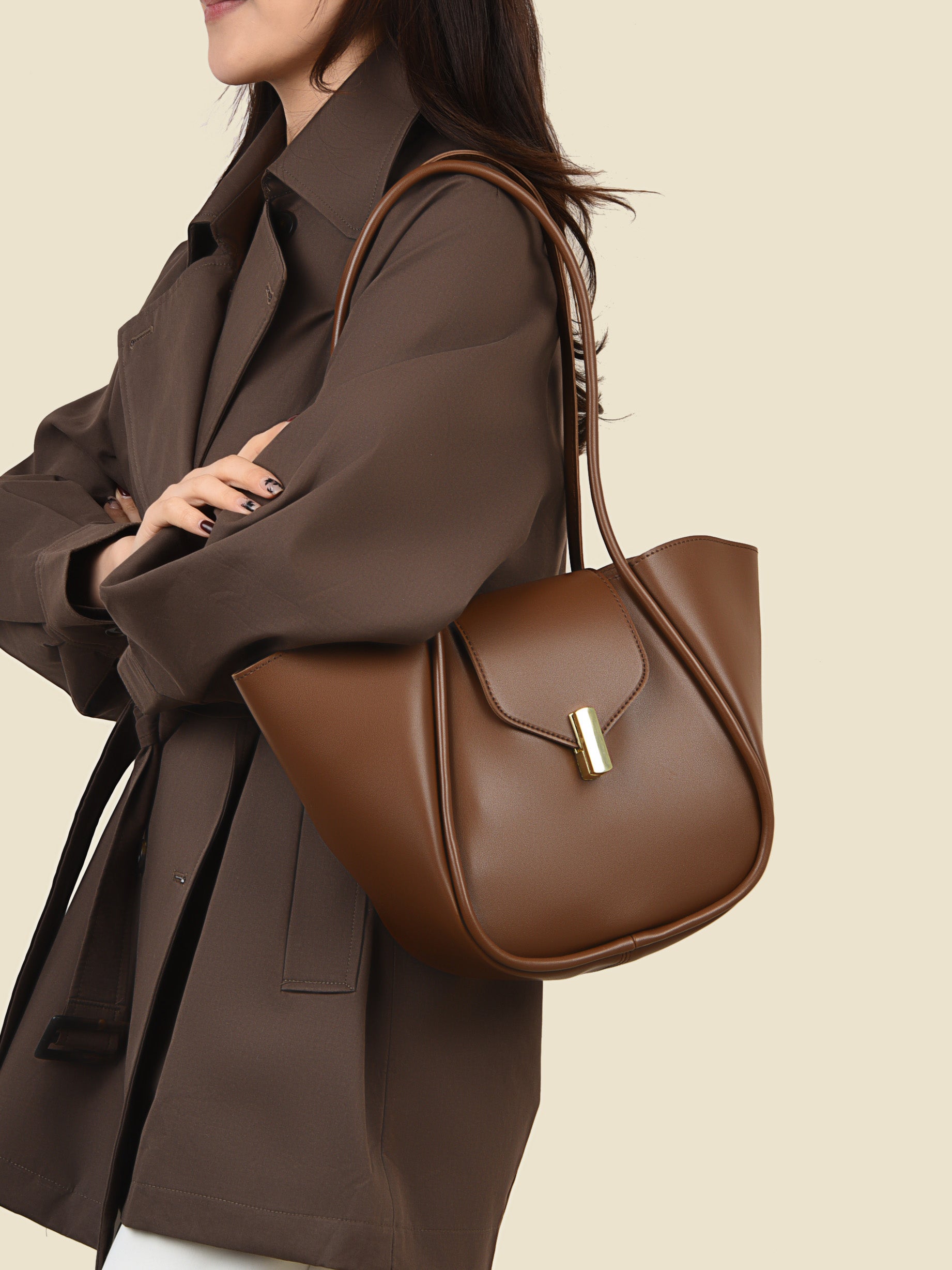 PU Leather Shoulder Bag with Detachable Pouch - TNT Dress Co.