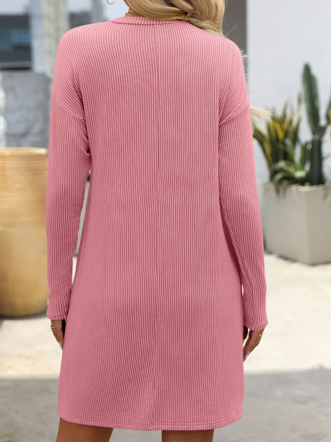 Striped Long Sleeve Mini Dress - TNT Dress Co.