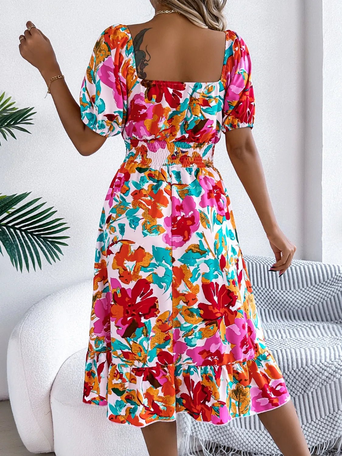 Short Sleeve Midi Dress - The Nicole - Tayan Dress Co.
