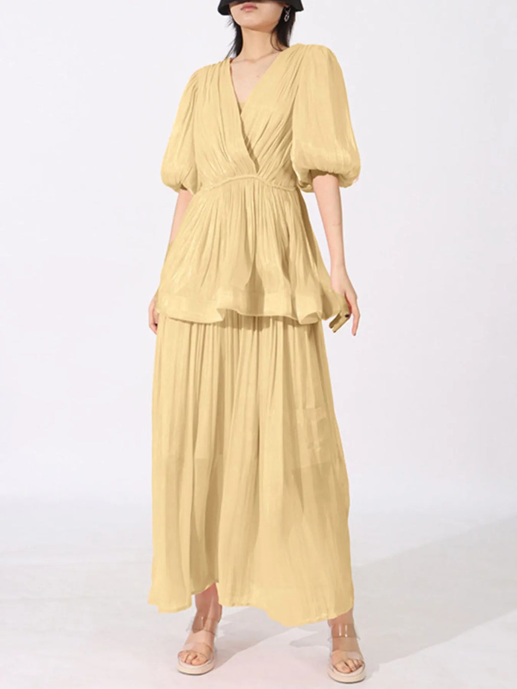 Mid Sleeve Maxi Dress - The Nicole - Tayan Dress Co.