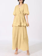 Mid Sleeve Maxi Dress - The Nicole - Tayan Dress Co.