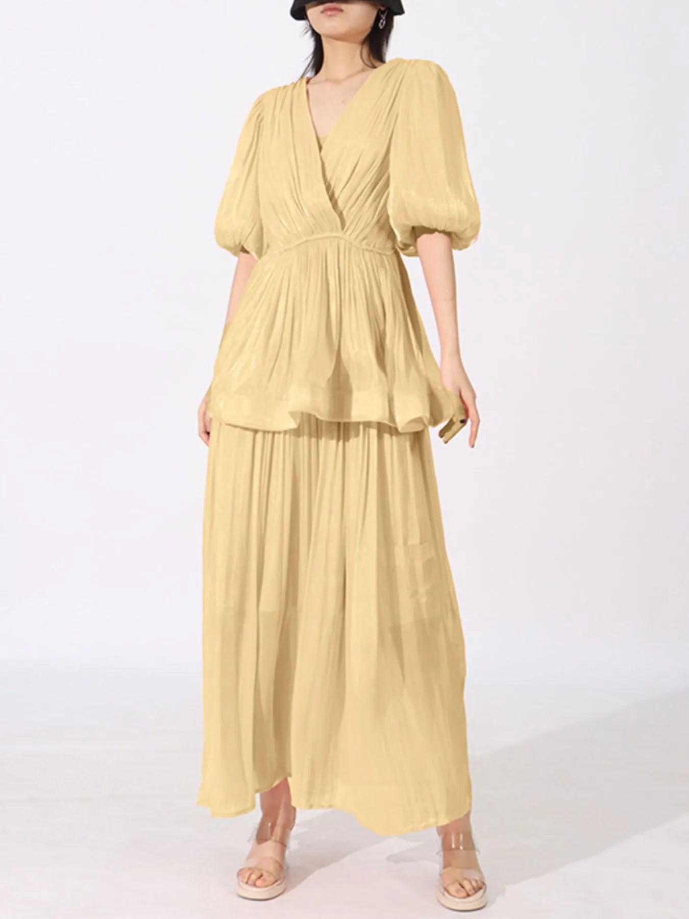 Mid Sleeve Maxi Dress - The Nicole - Tayan Dress Co.