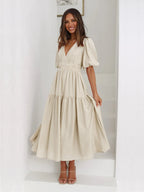Half Sleeve Midi Dress - The Nicole - Tayan Dress Co.