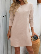 Striped Long Sleeve Mini Dress - TNT Dress Co.