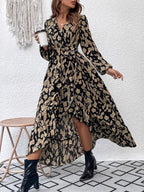 Leopard Sleeve Dress - The Nicole - Tayan Dress Co.