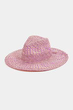 Checkered Woven Straw Sun Hat - TNT Dress Co.
