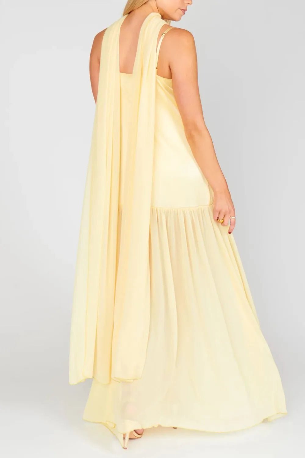 Adjustable Strap Maxi Cami Dress with Scarf - TNT Dress Co.