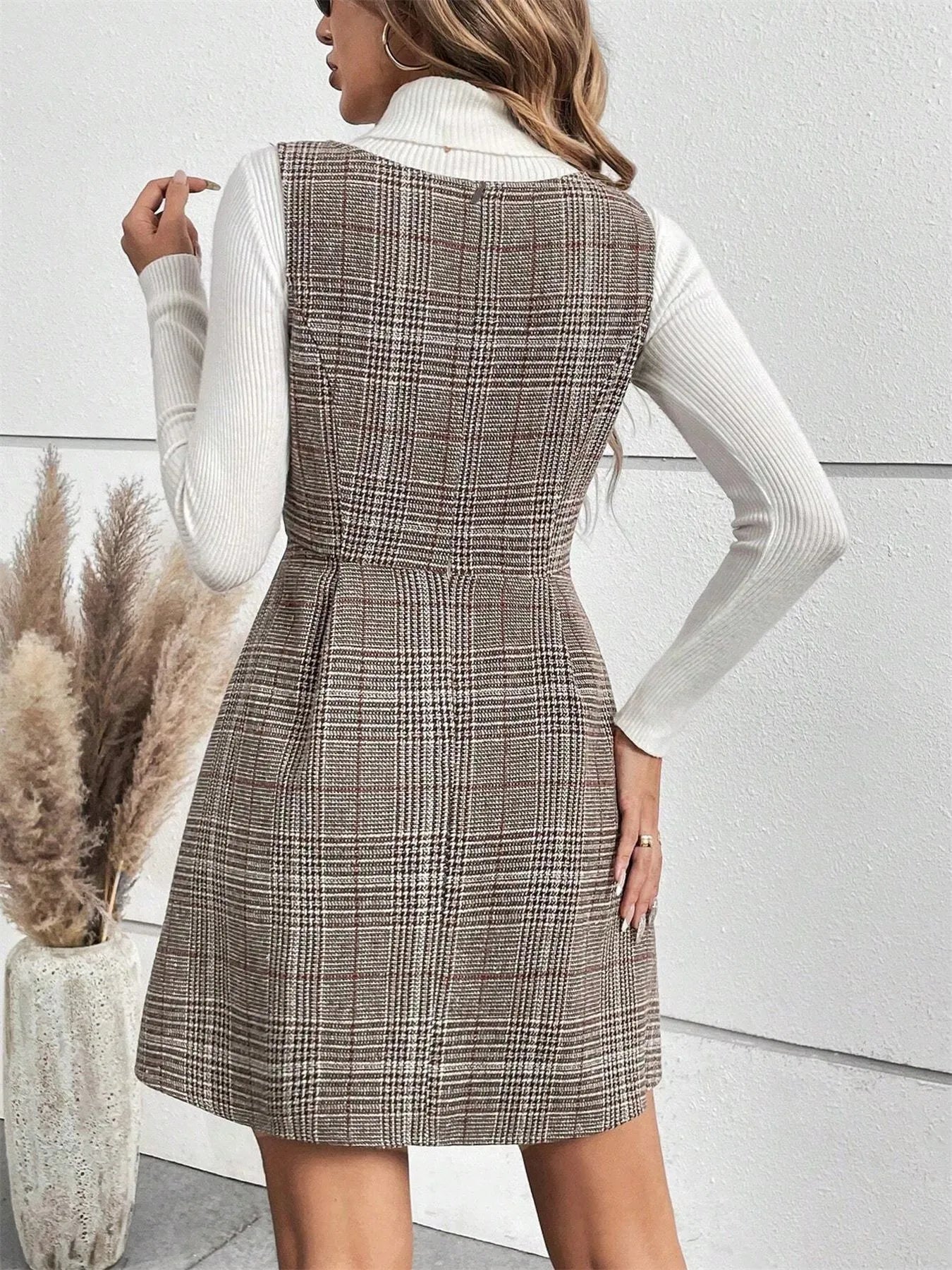 Plaid Strap Dress - The Nicole - Tayan Dress Co.