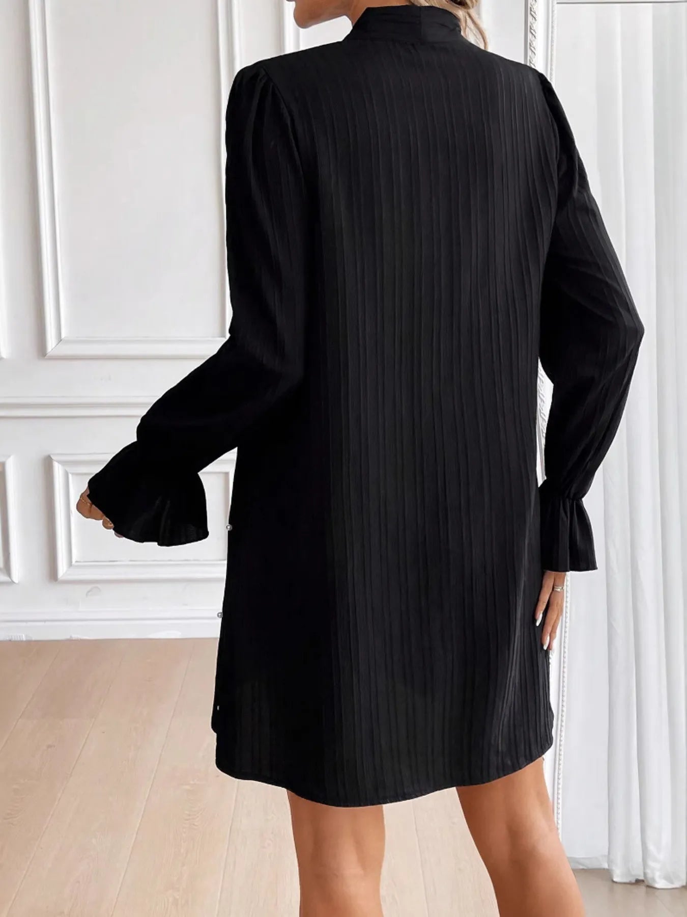 Bow Tie Flounce Sleeve Dress - The Nicole - Tayan Dress Co.