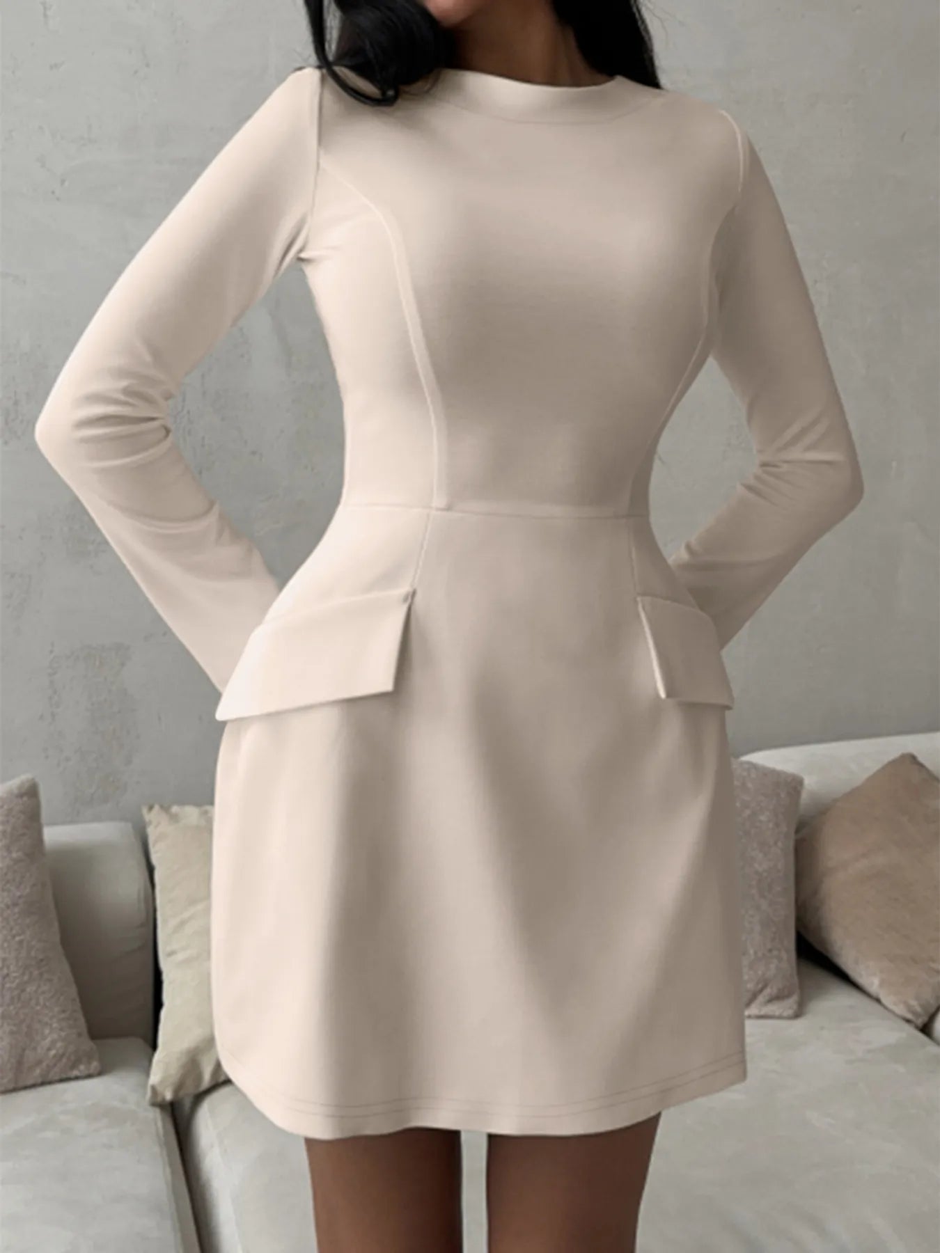 Long Sleeve Dress with Pockets - The Nicole - Tayan Dress Co.