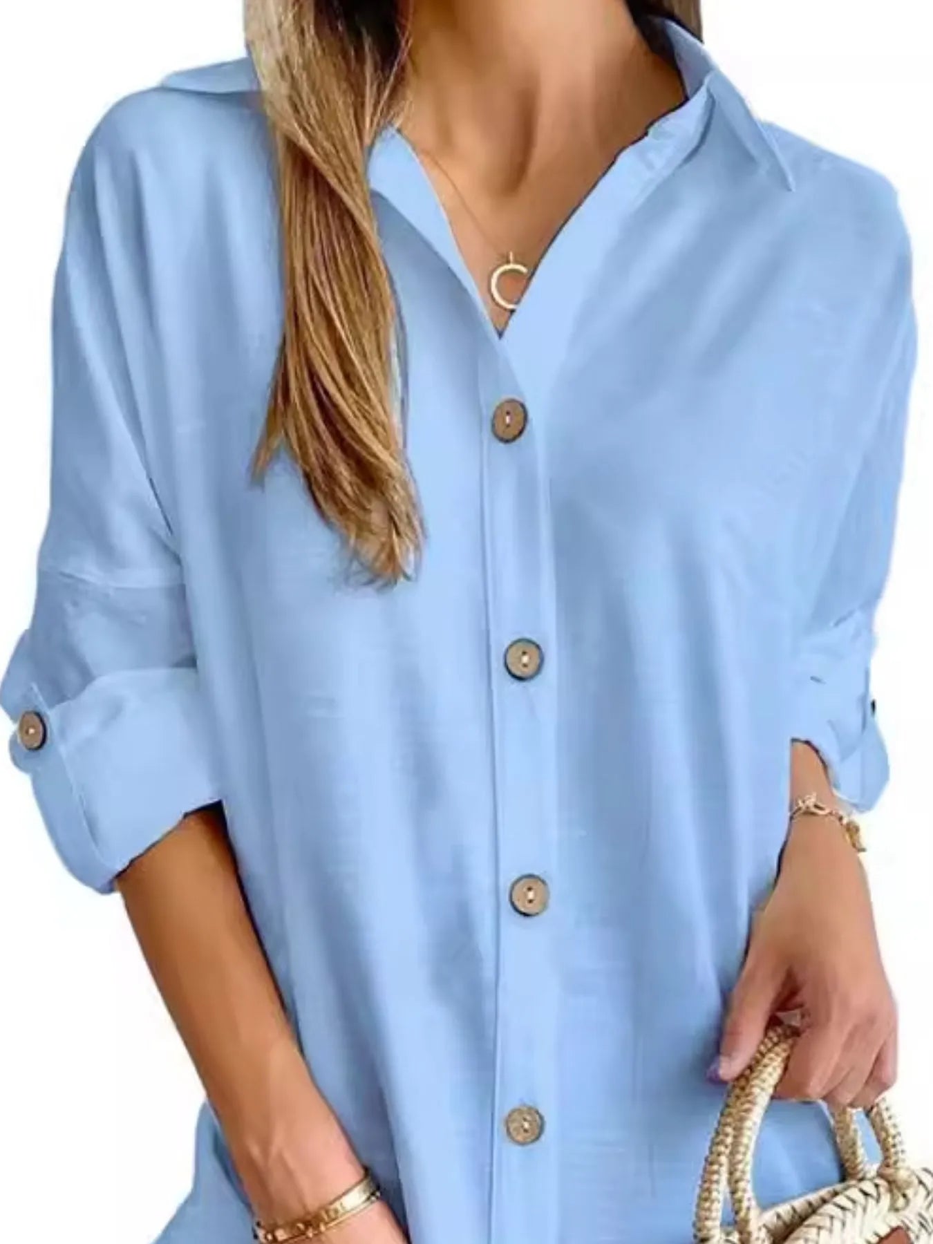 Button Down Long Sleeve Shirt Dress - TNT Dress Co.