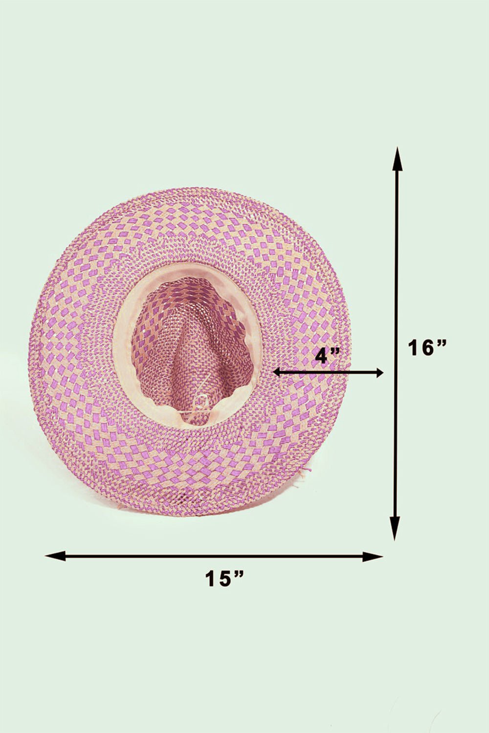 Checkered Woven Straw Sun Hat - TNT Dress Co.
