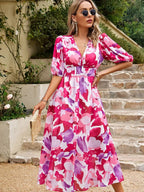 Printed Midi Dress - The Nicole - Tayan Dress Co.
