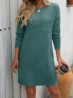 Striped Long Sleeve Mini Dress - TNT Dress Co.