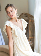 ADORA Tie Back V - Neck Ruffle Sleeve Dress - TNT Dress Co.