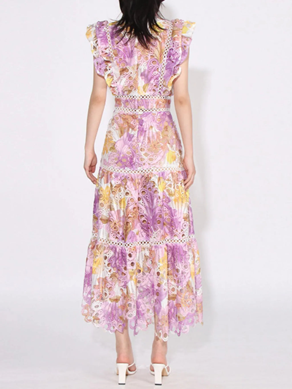 Ruffled Midi Dress - The Nicole - Tayan Dress Co.