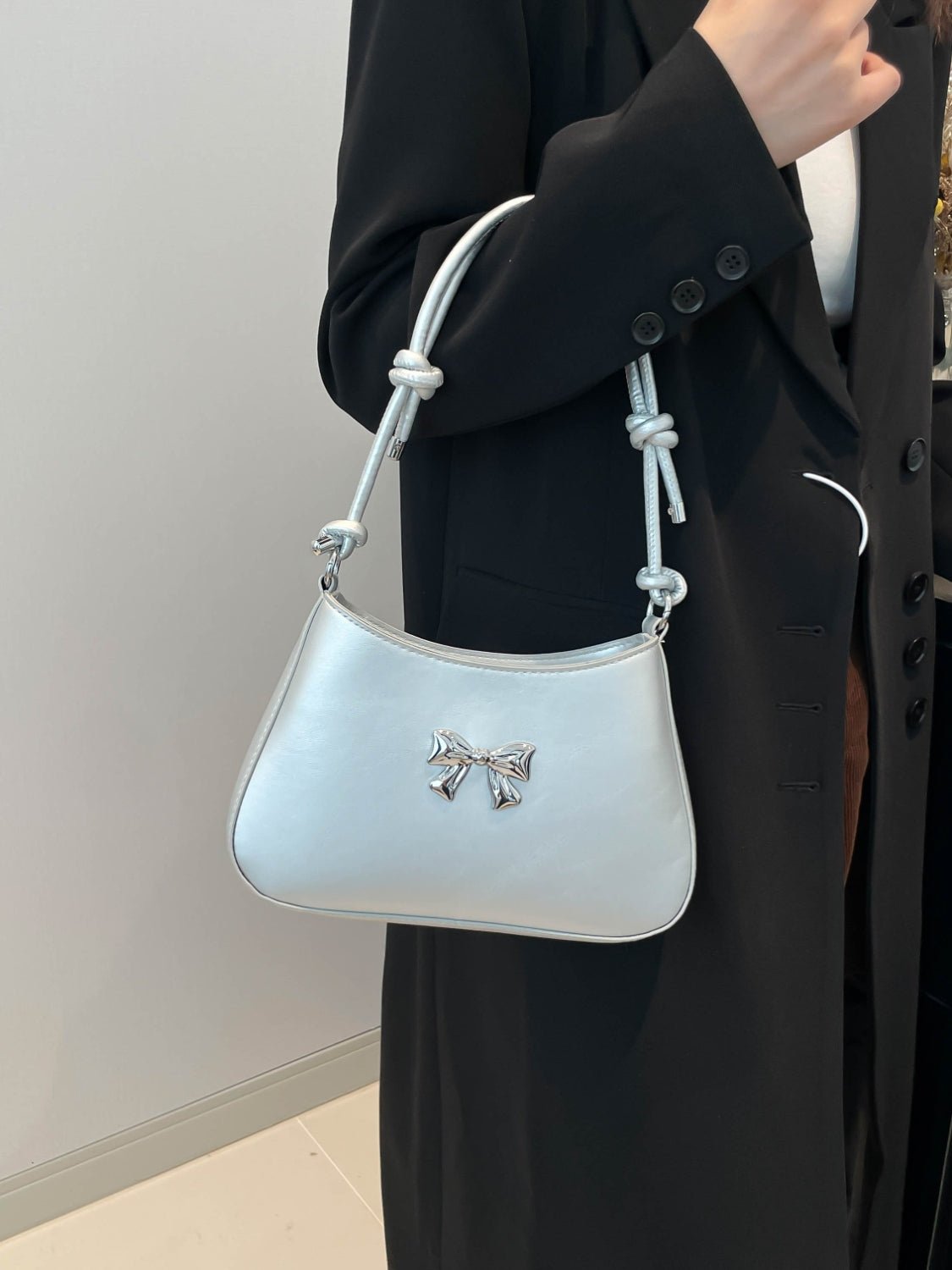 Bow - Detail PU Leather Knotted Strap Handbag - TNT Dress Co.