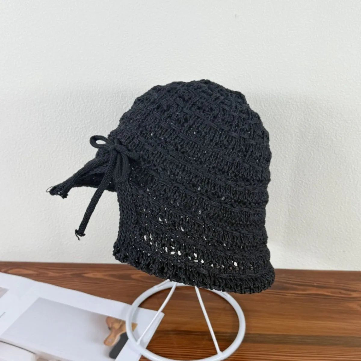 Crochet Hat with Drawstring - The Nicole - Tayan Dress Co.