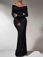 Off-Shoulder Evening Dress