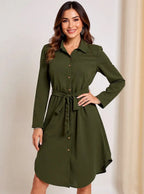Button - Down Shirt Dress - The Nicole - Tayan Dress Co.