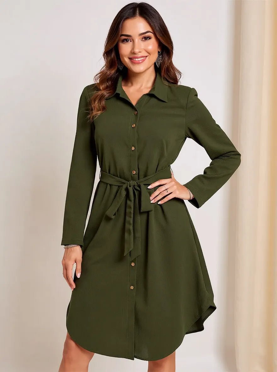 Button - Down Shirt Dress - The Nicole - Tayan Dress Co.