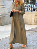 Solid Color Shirt Dress