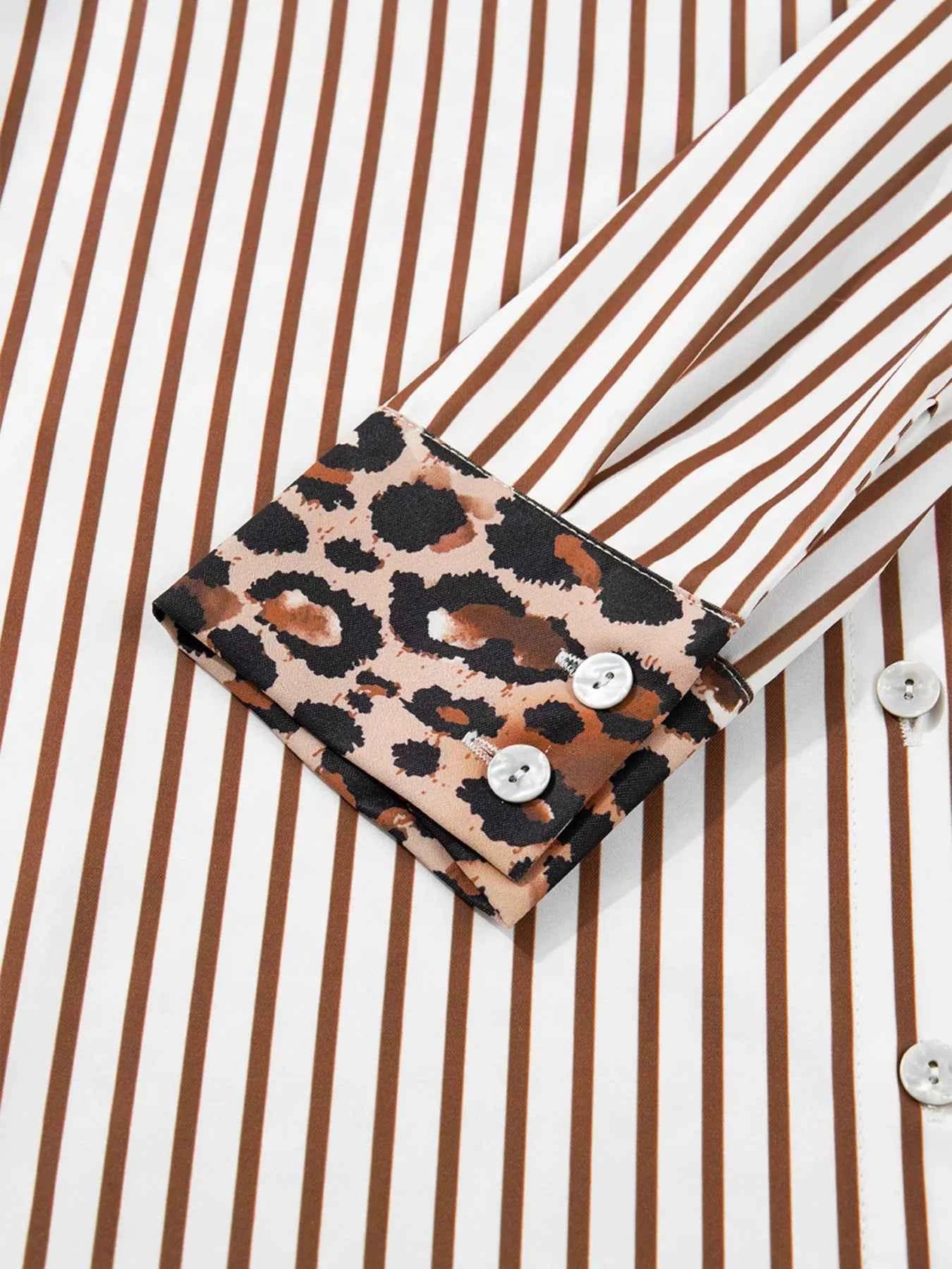 Leopard Button Up Shirt Dress