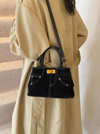 Suede Dual - Use Adjustable Strap Handbag - TNT Dress Co.