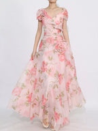 Short Sleeve Maxi Dress - The Nicole - Tayan Dress Co.