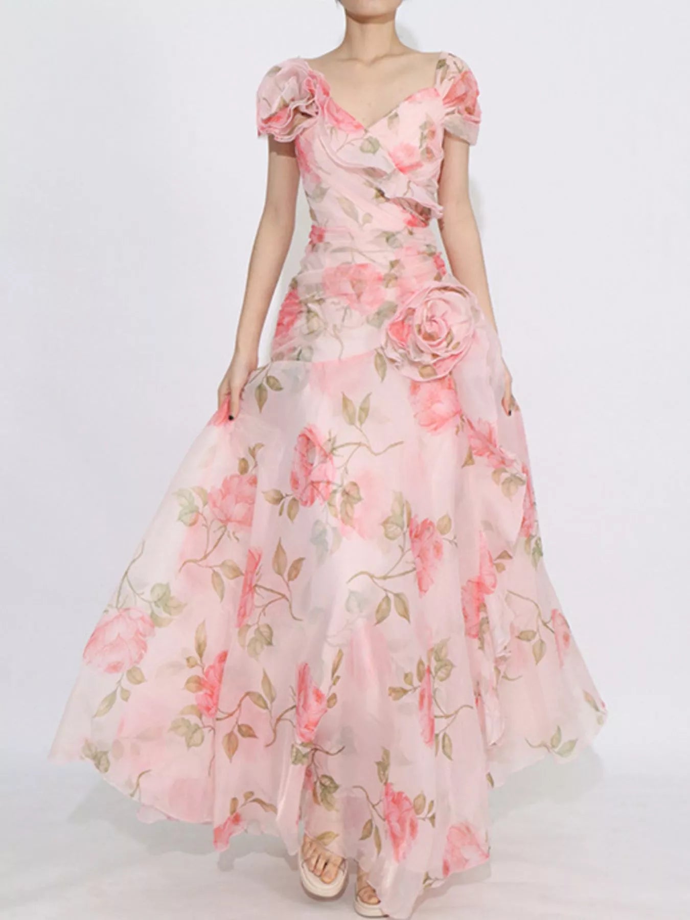 Short Sleeve Maxi Dress - The Nicole - Tayan Dress Co.