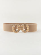 Geometric Buckle Elastic Wide Belt - TNT Dress Co.