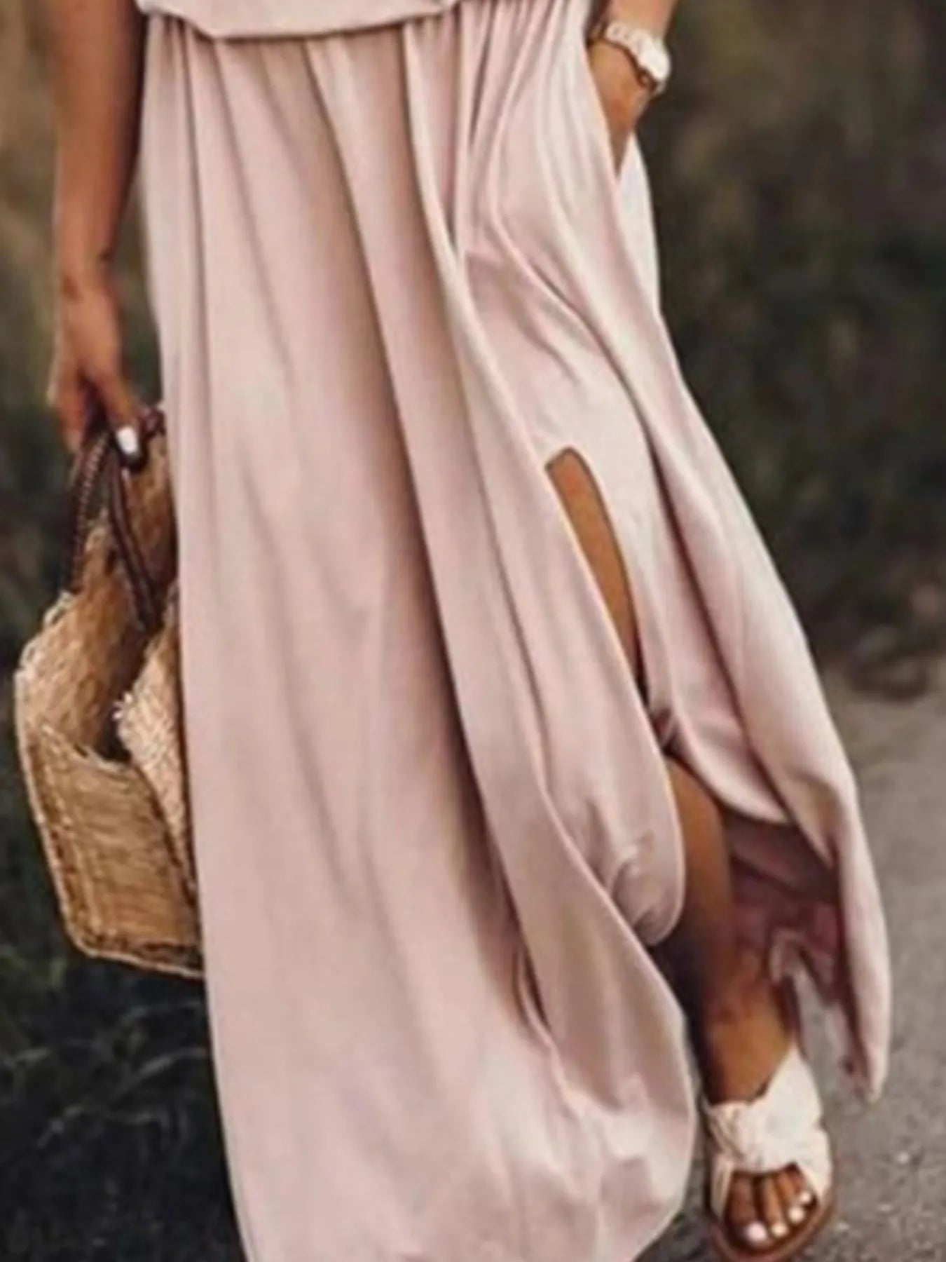 Maxi Dress with Side Slit - The Nicole - Tayan Dress Co.