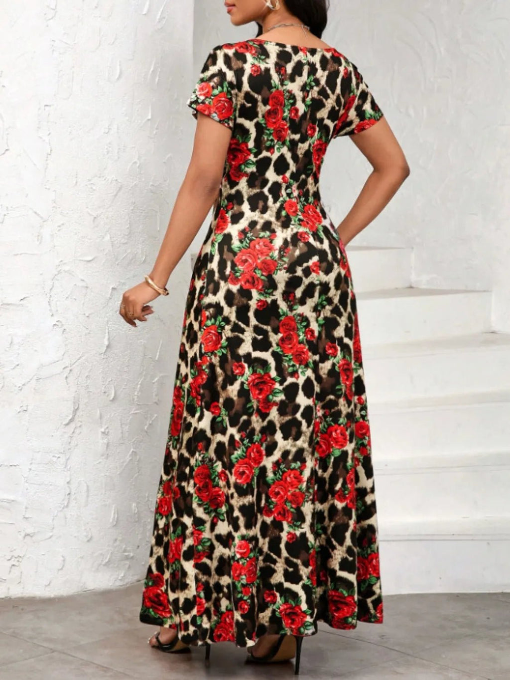 Short Sleeve Maxi Dress - The Nicole - Tayan Dress Co.