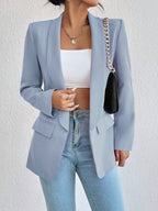 Shawl Collar Long Sleeve Blazer - TNT Dress Co.