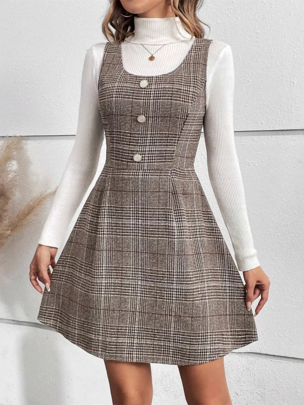 Plaid Strap Dress - The Nicole - Tayan Dress Co.