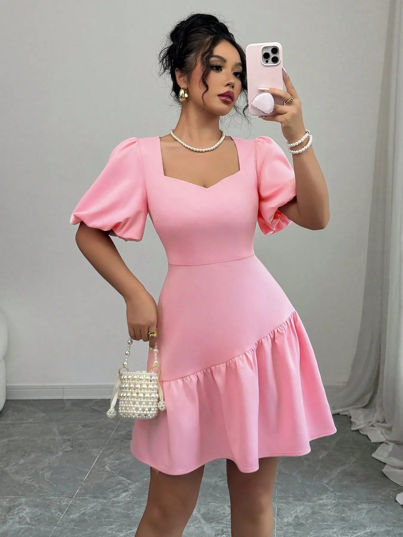 Ruffled Sleeve Mini Dress - The Nicole - Tayan Dress Co.