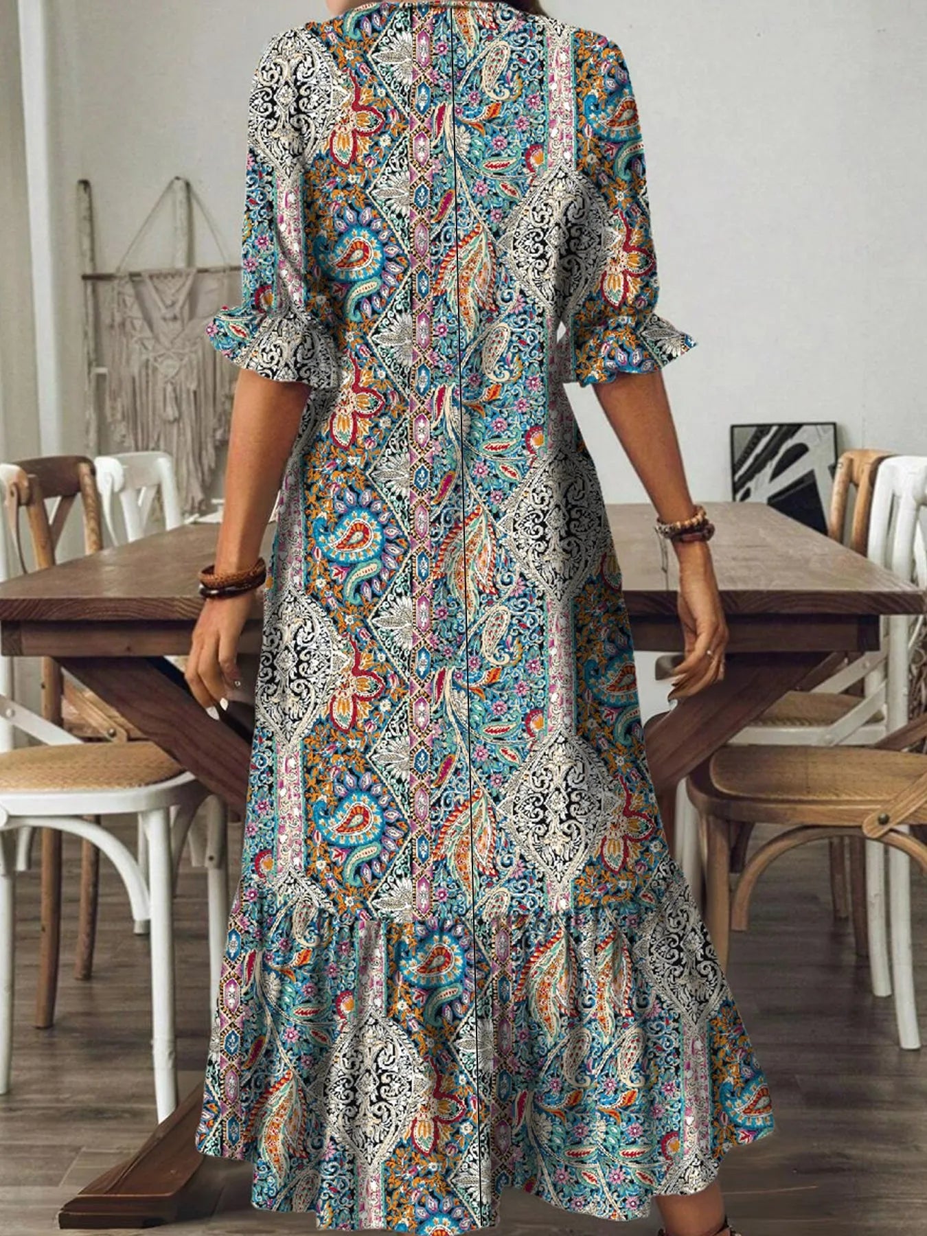 V - Neck Midi Dress - The Nicole - Tayan Dress Co.