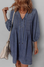 Long Sleeve Denim Dress - The Nicole - Tayan Dress Co.