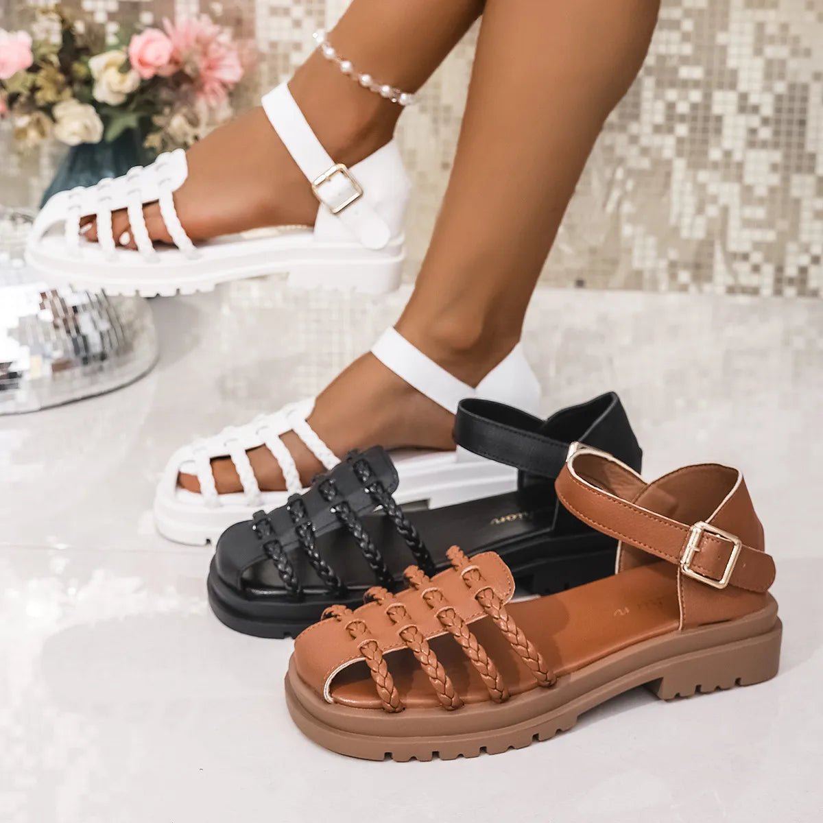 Ankle Strap Sandals - The Nicole - Tayan Dress Co.