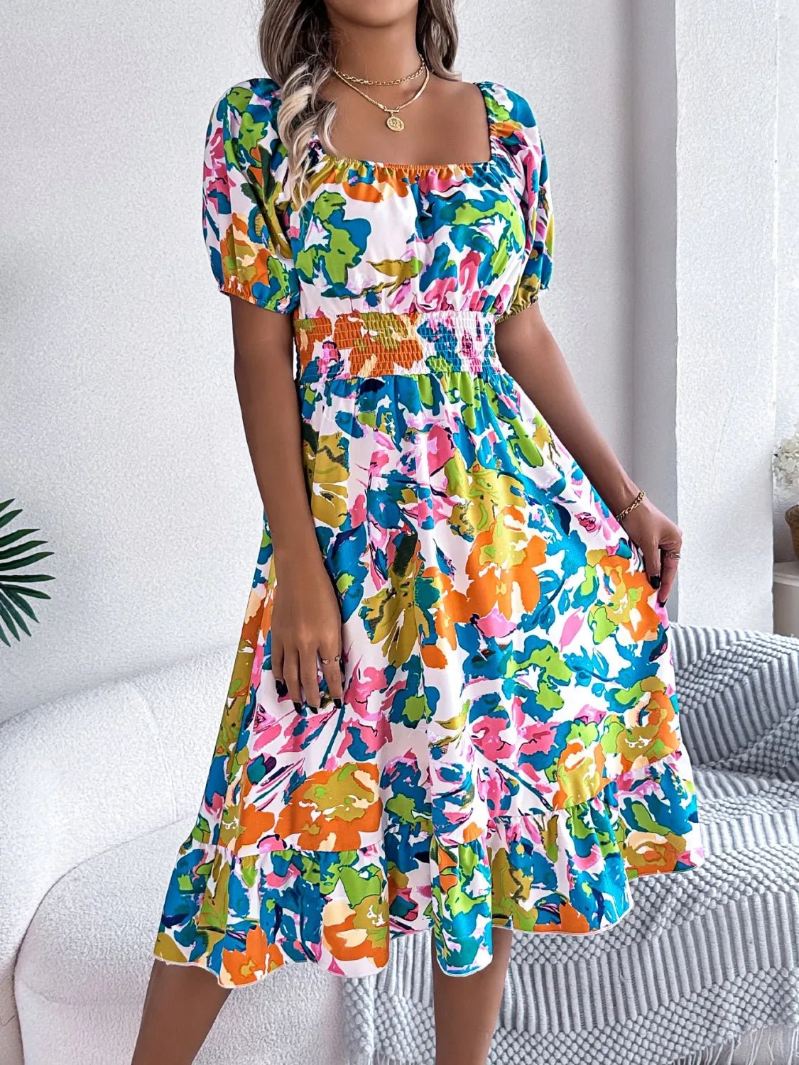 Short Sleeve Midi Dress - The Nicole - Tayan Dress Co.