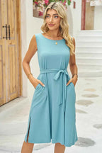 Round Neck Sleeveless Dress