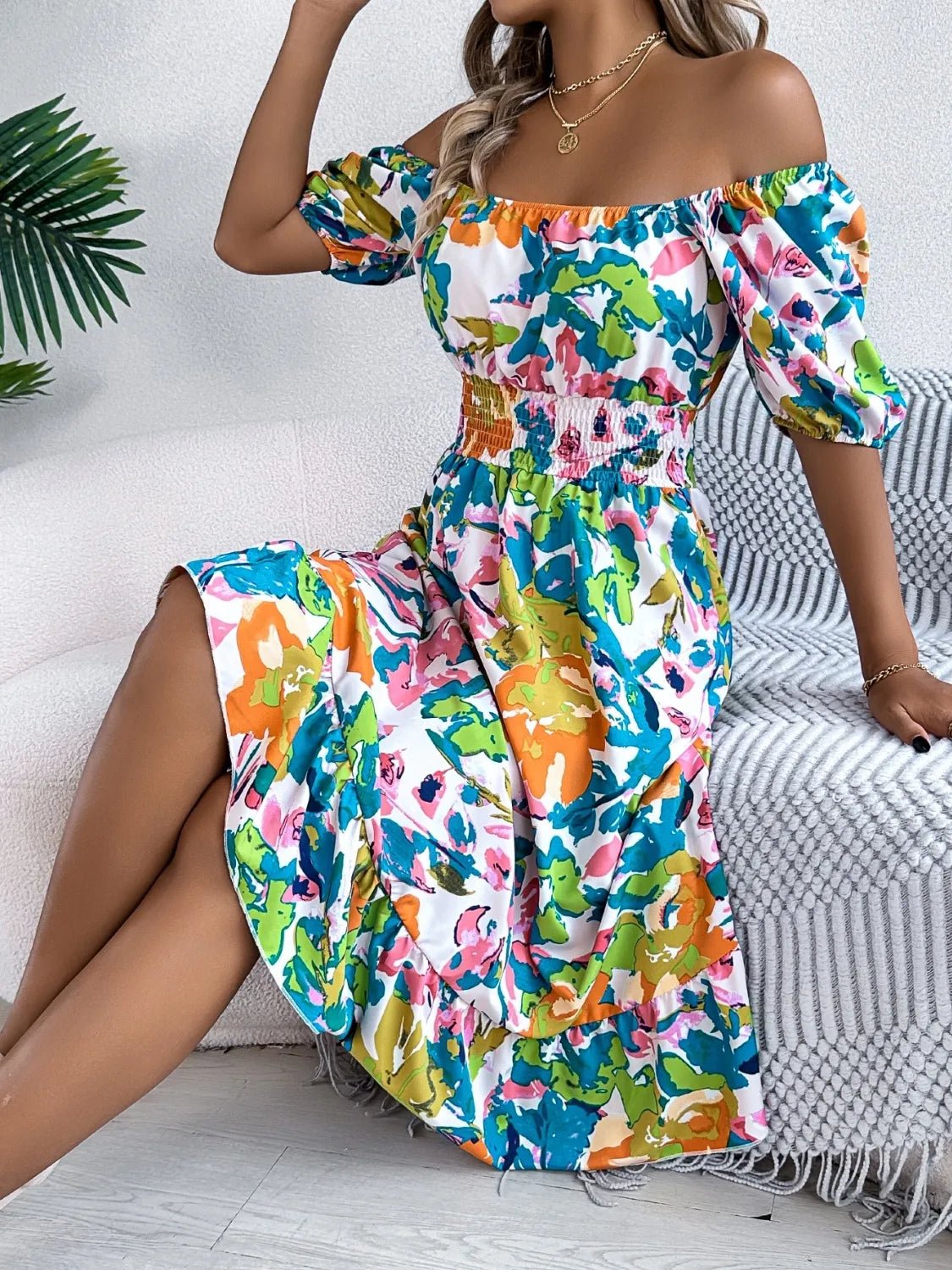 Short Sleeve Midi Dress - The Nicole - Tayan Dress Co.