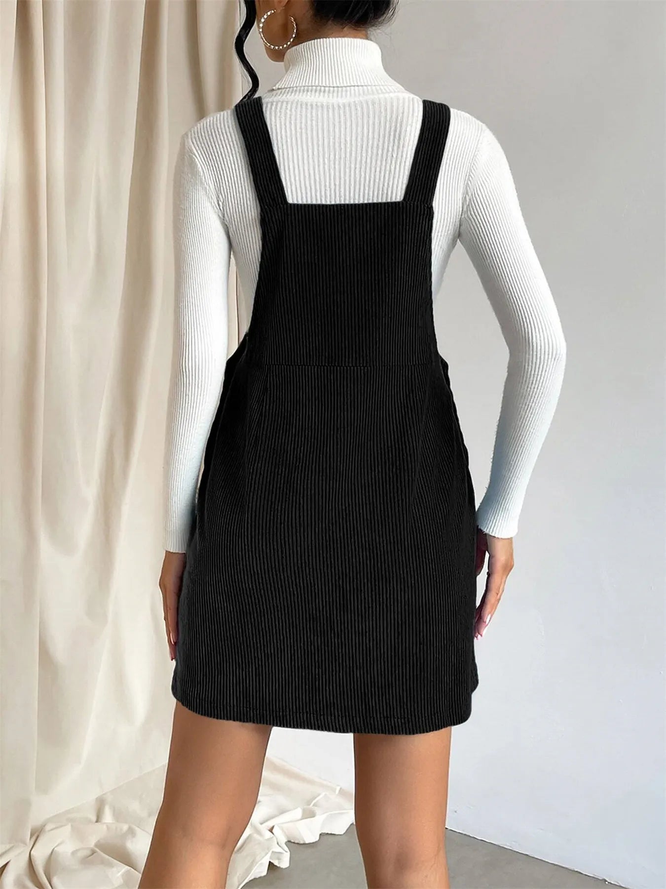 Square Neck Overall Dress - The Nicole - Tayan Dress Co.