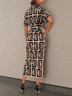 Belted Midi Dress - The Nicole - Tayan Dress Co.